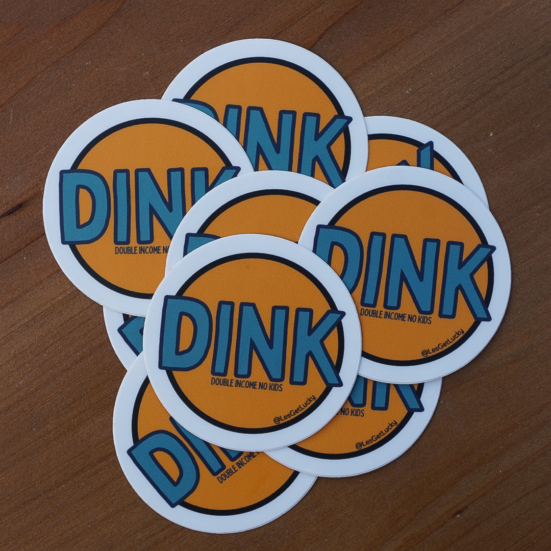 DINK Vinyl Sticker | Double Income, No Kids Accessories | Child-free Car, Laptop Sticker