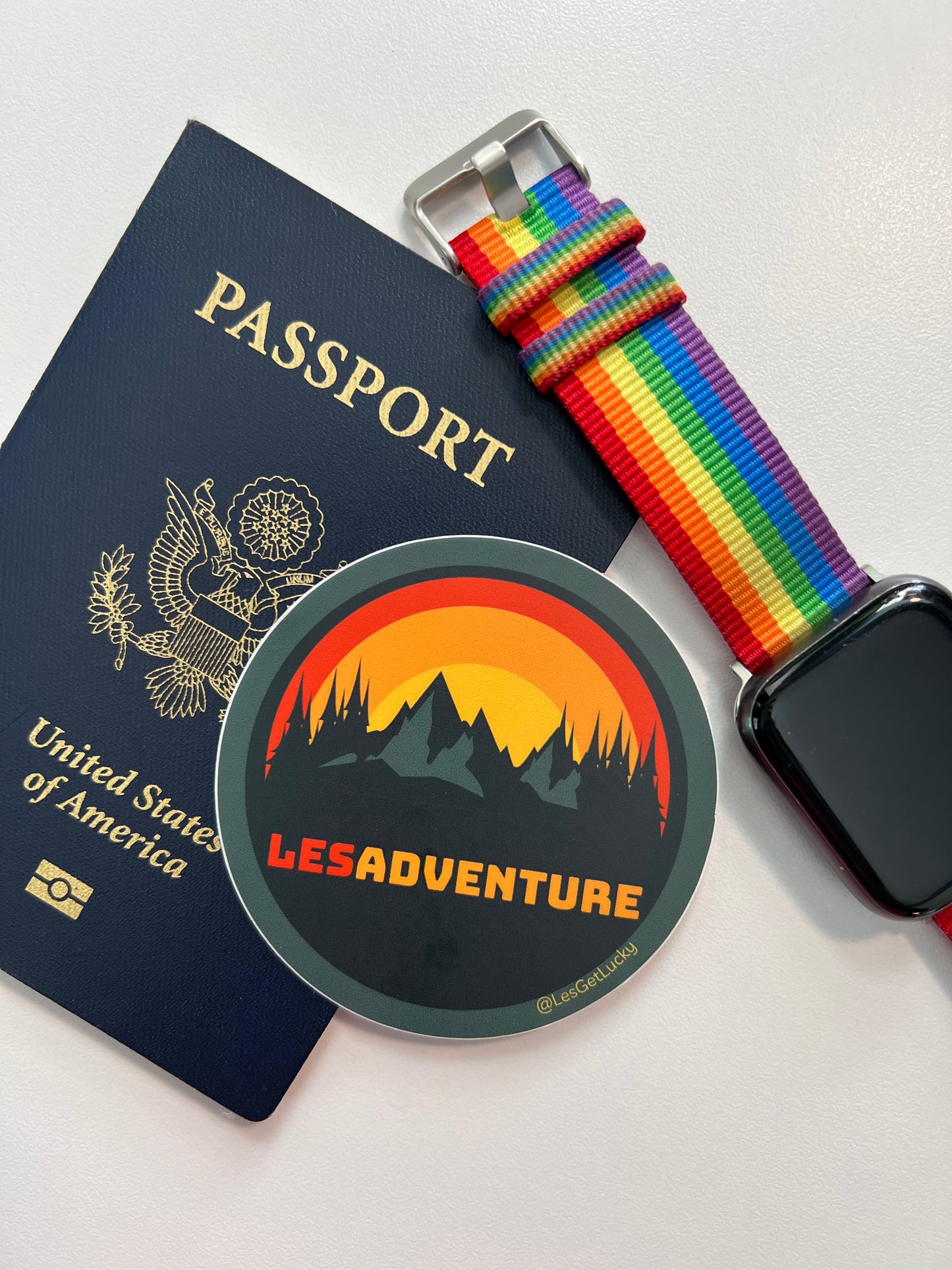 LGBTQ+ Travel Sticker | Pride Accessories | Lesbian, Gay, Bisexual Merch | Car, Bottle, Laptop Sticker
