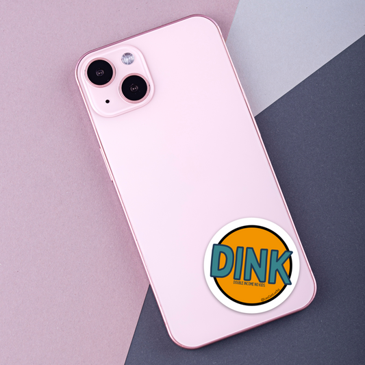 DINK Vinyl Sticker | Double Income, No Kids Accessories | Child-free Car, Laptop Sticker