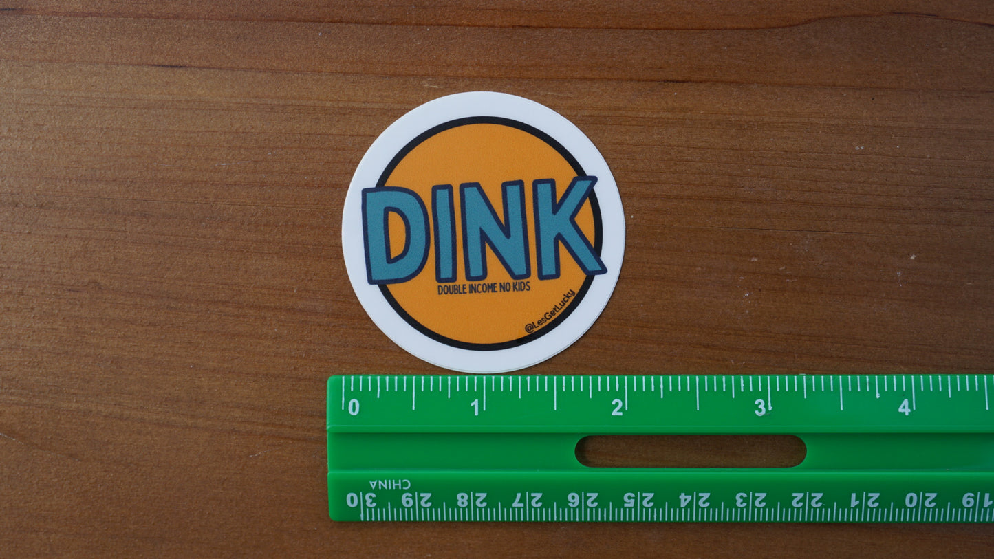 DINK Vinyl Sticker | Double Income, No Kids Accessories | Child-free Car, Laptop Sticker