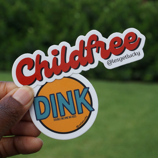 DINK Vinyl Sticker Bundle | Double Income, No Kids | Child-free | Car, Bottle, Laptop Sticker