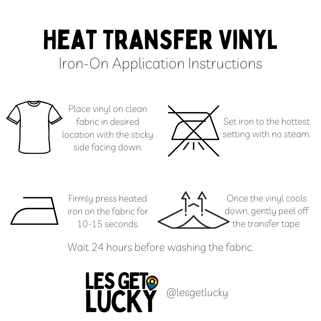 LGBTQ+ Pride Fabric Heat Transfer Vinyl | Iron On | Pride Accessories | Lesbian, Gay, Bisexual Merch