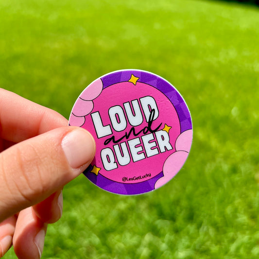 Queer Pride Vinyl Sticker | LGBTQ+ Accessories | Lesbian, Gay, Bisexual Merch | Car, Bottle, Laptop Sticker