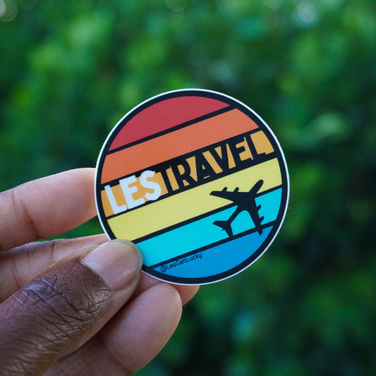 LGBTQ+ Travel Vinyl Sticker | Pride Accessories | Lesbian, Gay, Bisexual Merch | Car, Bottle, Laptop Sticker