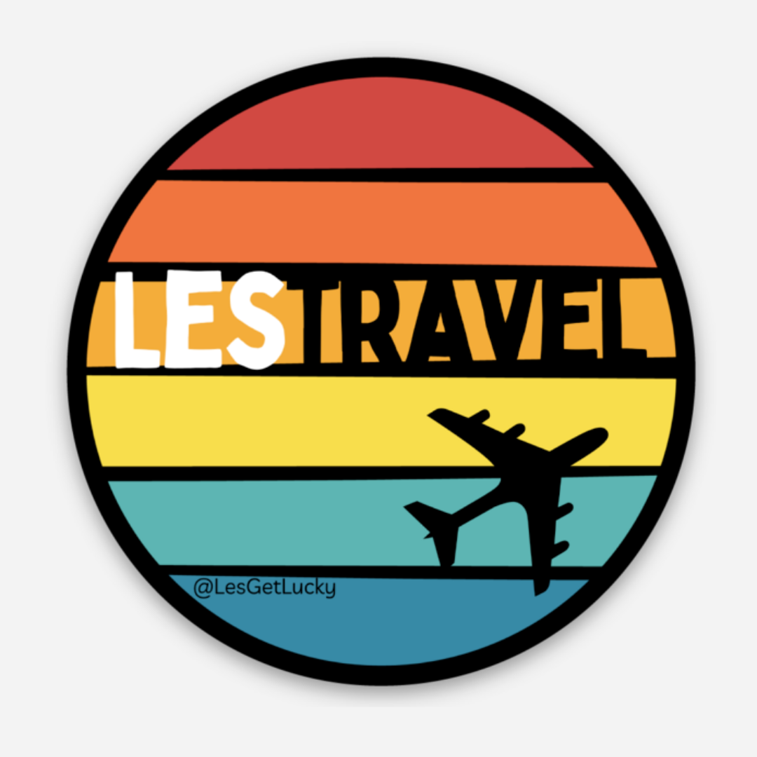 LGBTQ+ Travel Vinyl Sticker | Pride Accessories | Lesbian, Gay, Bisexual Merch | Car, Bottle, Laptop Sticker