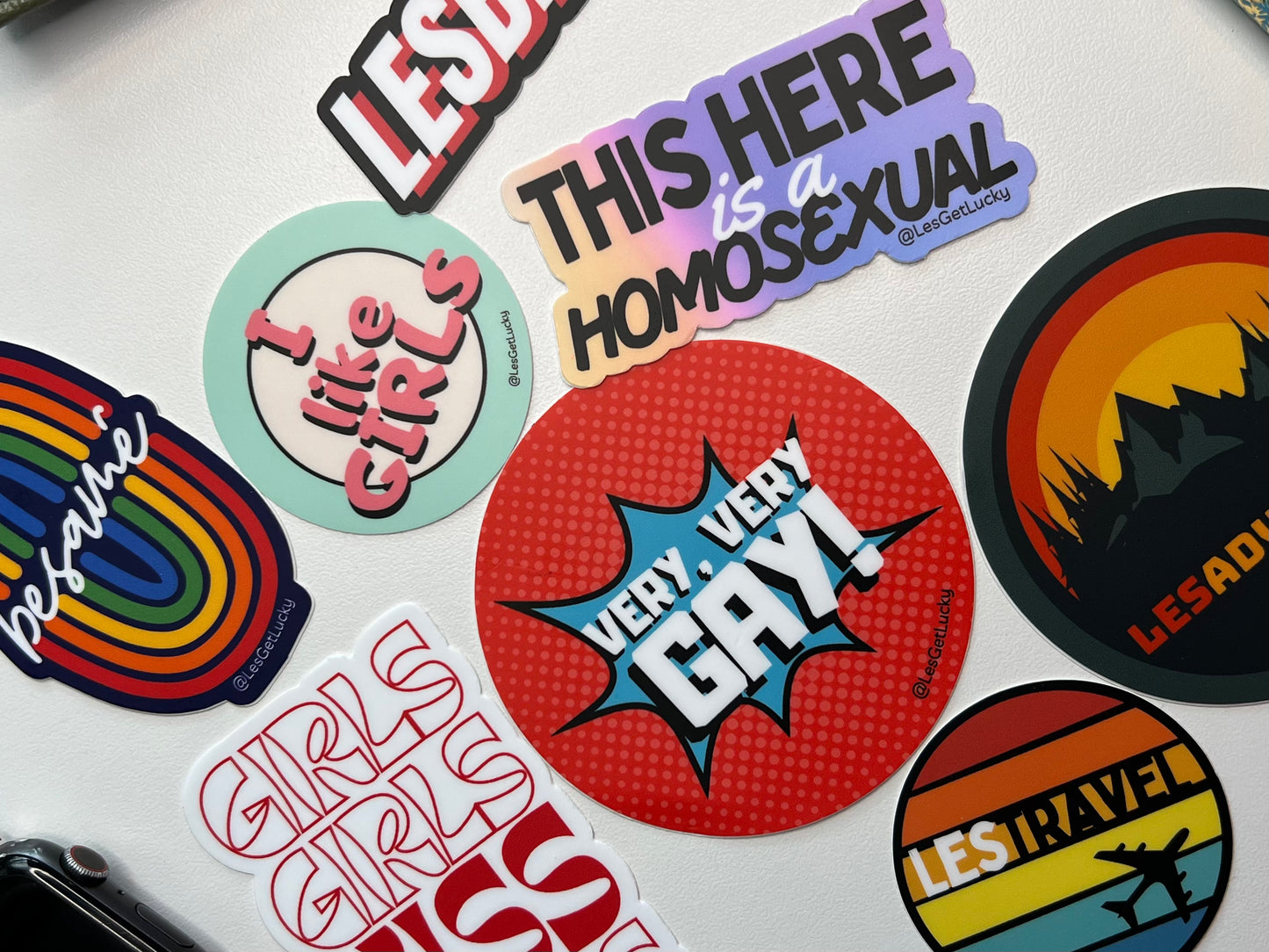 LGBTQ+ Sticker Bundle | Pride Accessories | Lesbian, Gay, Bisexual Merch | Car, Bottle, Laptop Sticker